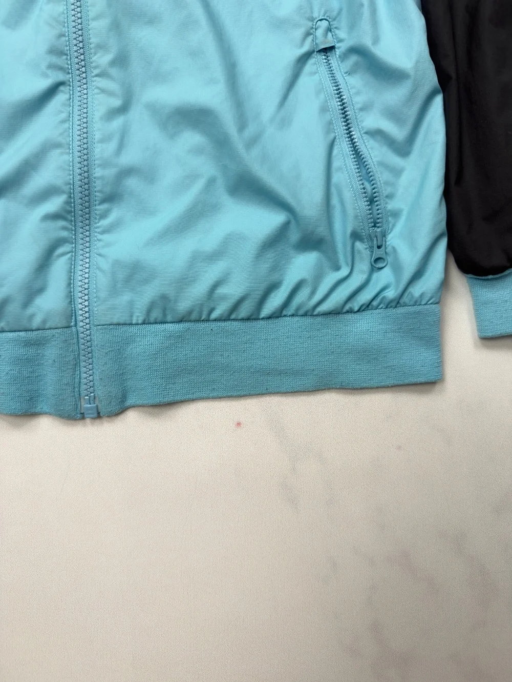 Nike Windbreaker Jacket Blue Black Colorblock Hooded - Boys Large